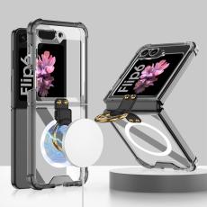 GKK Galaxy Z Flip 6 / 7 FE Skal Med Ringhållare MagSafe Tonad Svart