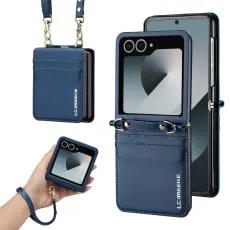 LC.IMEEKE Galaxy Z Flip 8 Skal med Kortfack & Axelrem