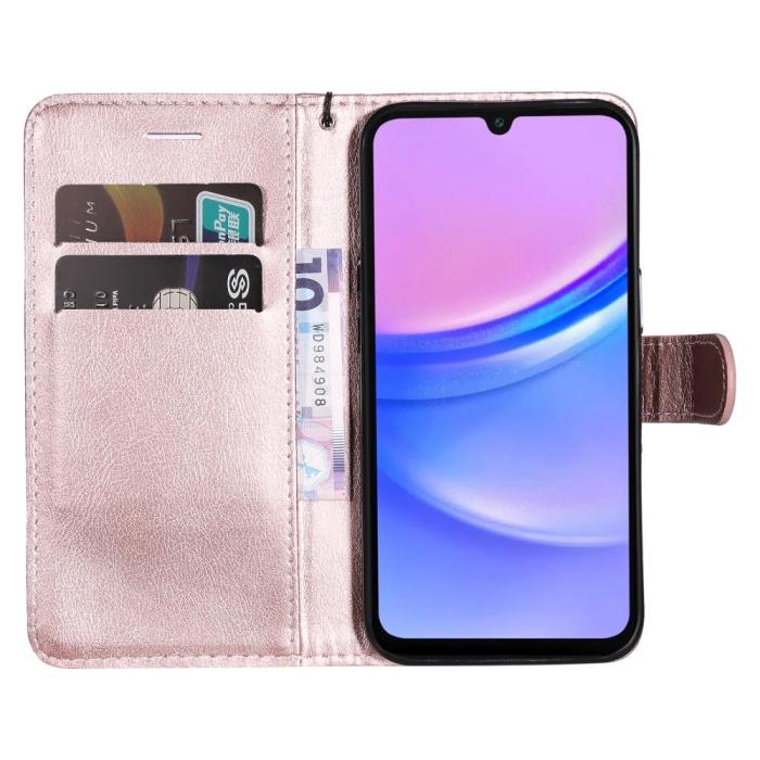 Bild 2, Samsung Galaxy A16 Fodral Läder Roséguld
