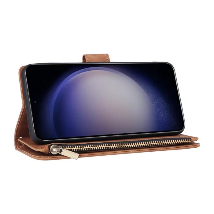 Bild 5, Samsung Galaxy S24 Plus Fodral Läder Multifunktionell Brun