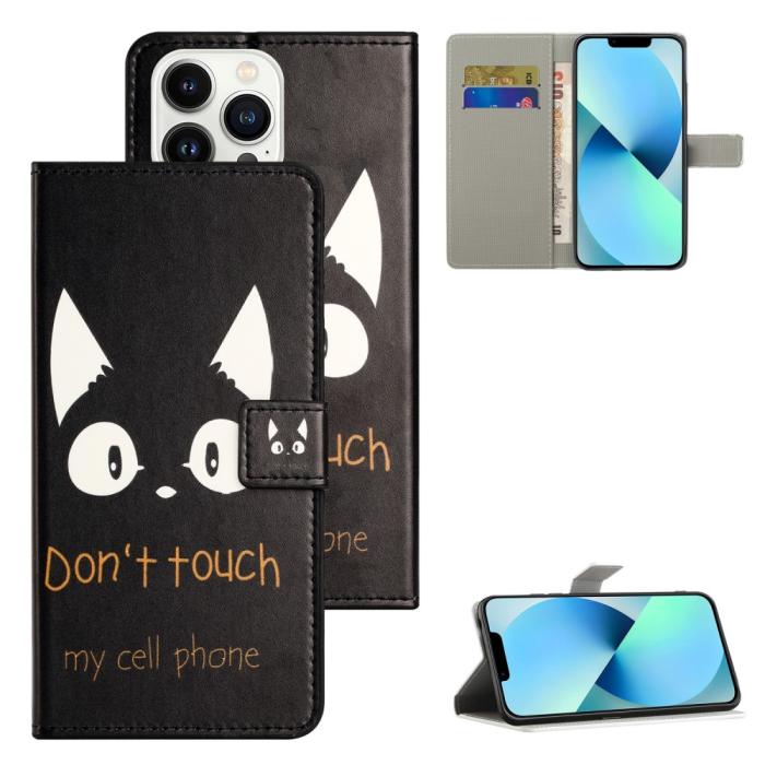 Bild 6, iPhone 16 Pro Max Fodral Med Tryck Dont Touch Katt