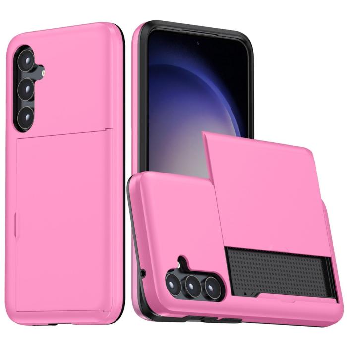 Bild 1, Samsung Galaxy A55 5G Skal Hybrid Med Kortfack Rosa