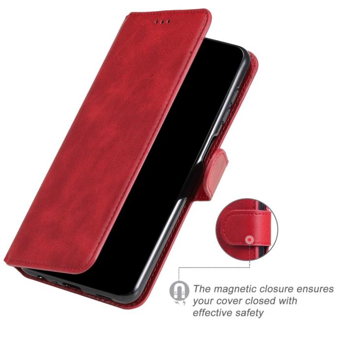 Bild 4, Samsung Galaxy A23 5G Fodral Klassiskt Läder Röd