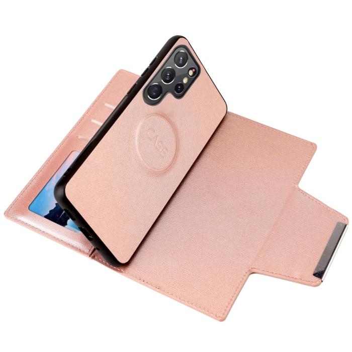 Bild 2, Samsung Galaxy S23 Ultra 2in1 Magnet Fodral Roséguld