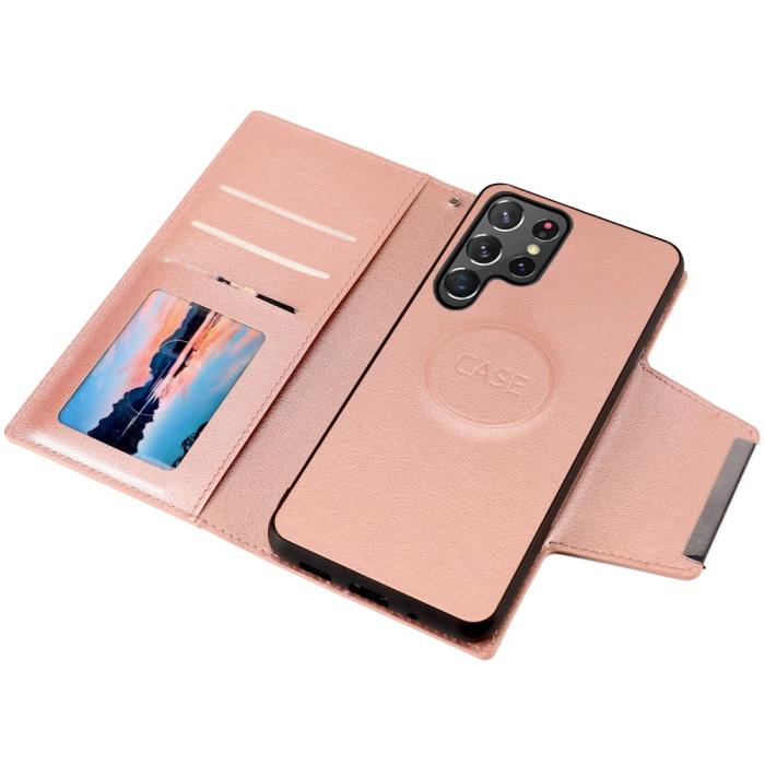 Bild 3, Samsung Galaxy S23 Ultra 2in1 Magnet Fodral Roséguld
