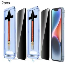 iPhone 14 Plus/13 Pro Max 2-PACK Sk&auml;rmskydd H&auml;rdat Glas Privacy
