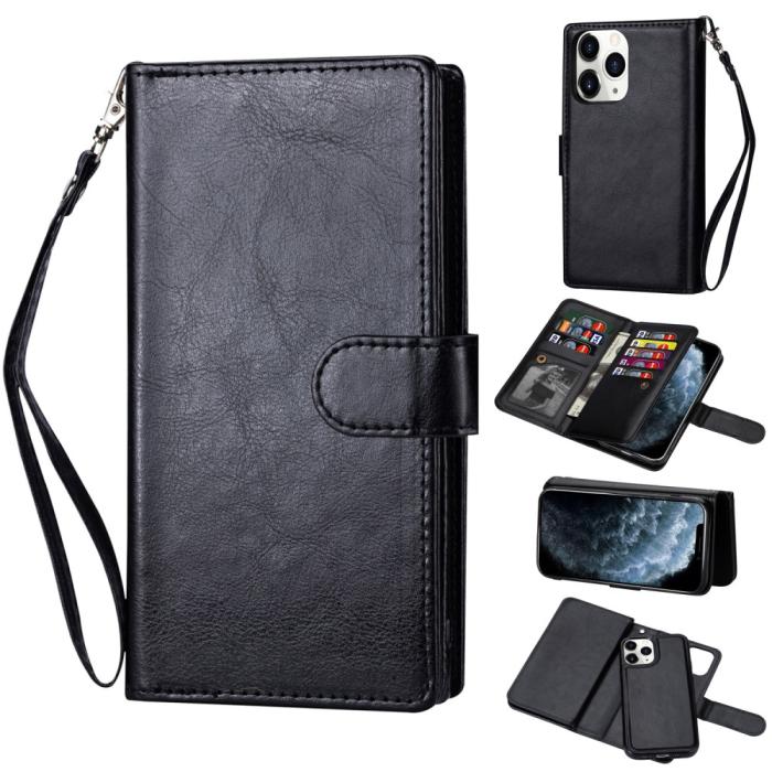 Bild 1, iPhone 12 Pro Max - 9-korts 2in1 Magnet/Fodral - Svart