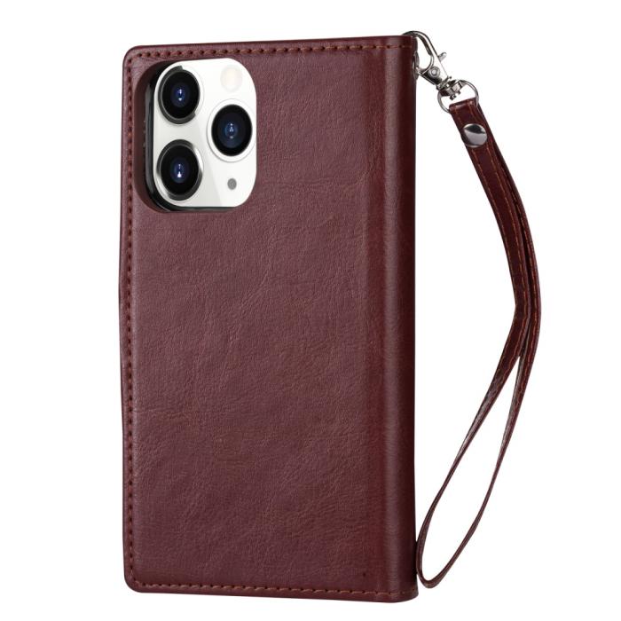 Bild 3, iPhone 12 Pro Max - 9-korts 2in1 Magnet/Fodral - Brun