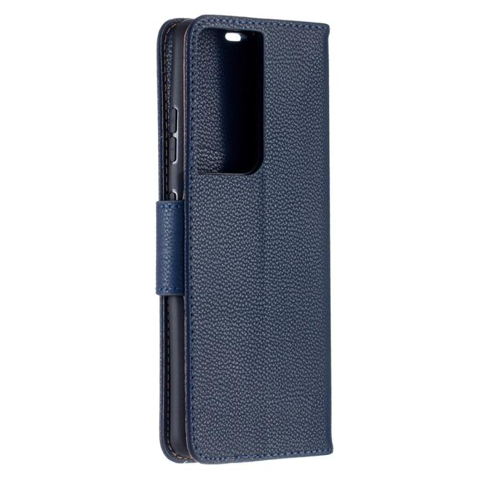 Bild 4, Samsung Galaxy S21 Ultra - Litchi Shark Fodral - Mörk Blå