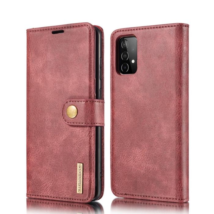 Bild 2, Samsung Galaxy A52 / A52s - DG.MING 2in1 Magnet Fodral - Vinröd