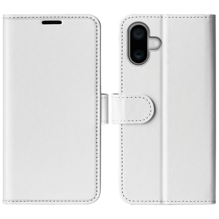 Bild 1, iPhone 16 Fodral Läder Crazy Horse Vit