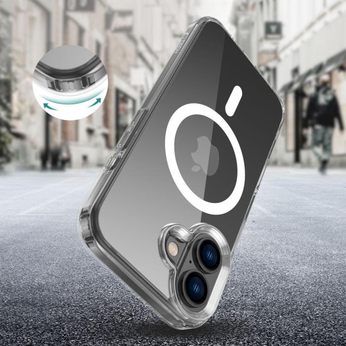 Bild 2, Tech-Protect iPhone 16 Skal MagSafe FlexAir Hybrid Transparent