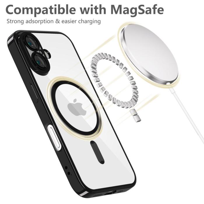 Bild 4, Tech-Protect iPhone 17e / 16e Skal MagSafe MagFlex Shiny Black