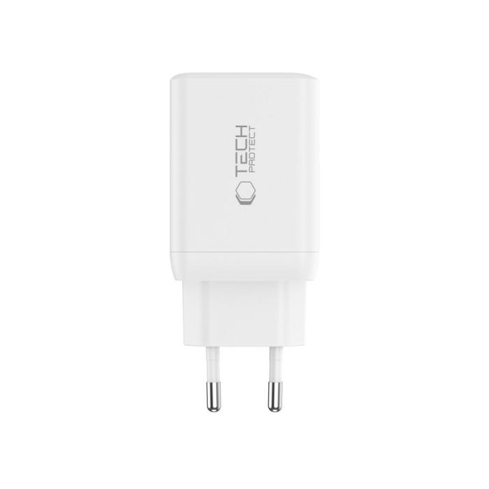 Bild 4, Tech-Protect 45W PD 2x USB-C Väggladdare Vit