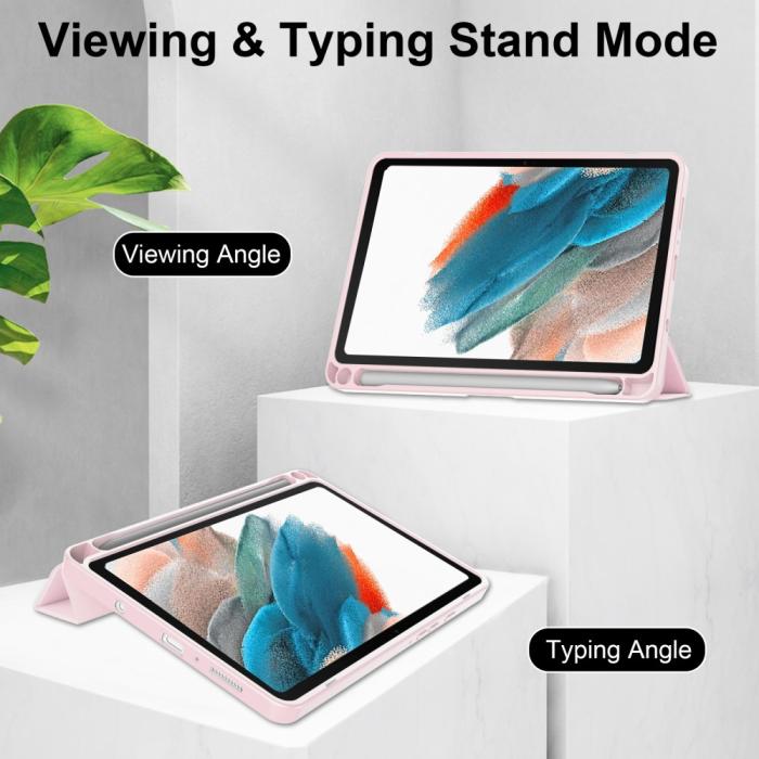Bild 3, Samsung Galaxy Tab A9 Fodral Hybrid Pennhållare Rosa