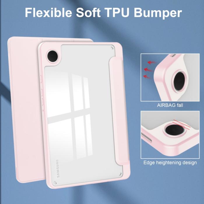 Bild 5, Samsung Galaxy Tab A9 Fodral Hybrid Pennhållare Rosa