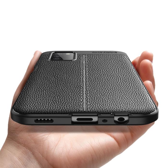 Bild 6, Samsung Galaxy A03s Skal Litchi Textur TPU Blå