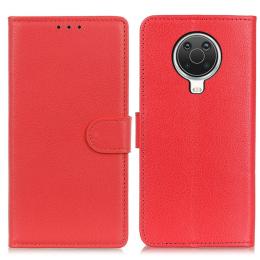 Nokia G10 / G20 Fodral Litchi Läder Röd