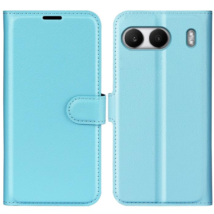 Bild 1, OnePlus Nord 4 Fodral Litchi Läder Blå
