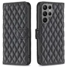 Samsung Galaxy S25 Ultra Fodral Diamond L&auml;der Svart