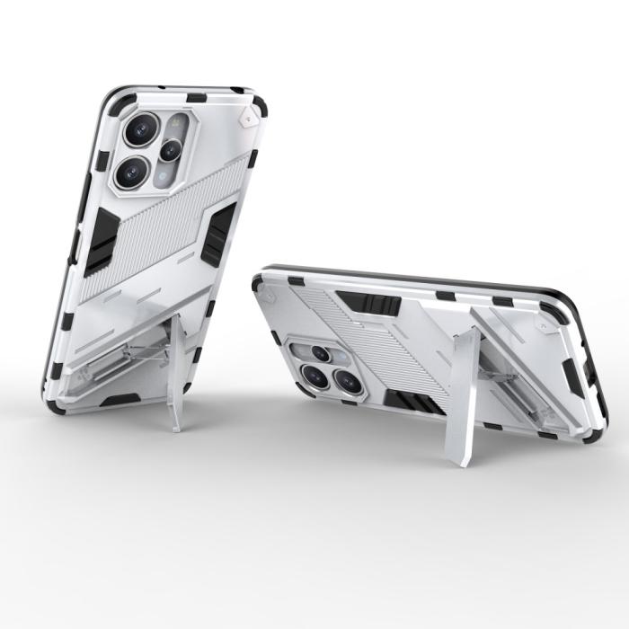 Bild 3, Xiaomi Redmi 12 5G/4G Skal Kickstand Hybrid Armor Vit