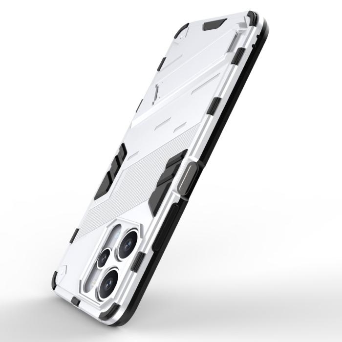 Bild 4, Xiaomi Redmi 12 5G/4G Skal Kickstand Hybrid Armor Vit