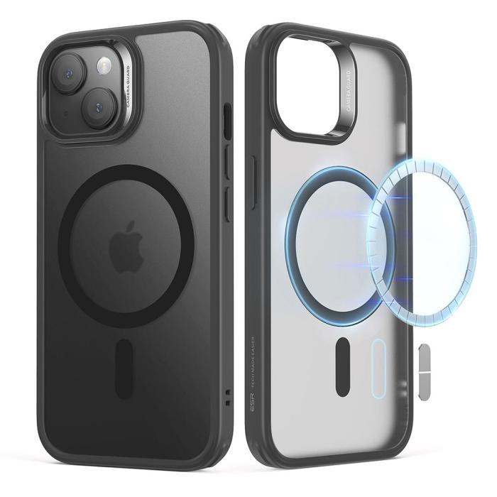 Bild 1, ESR iPhone 15 Plus Skal MagSafe CH HaloLock Frostad Svart