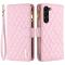 Samsung Galaxy S23 Plus Fodral Diamond Multifunktionell Rosa