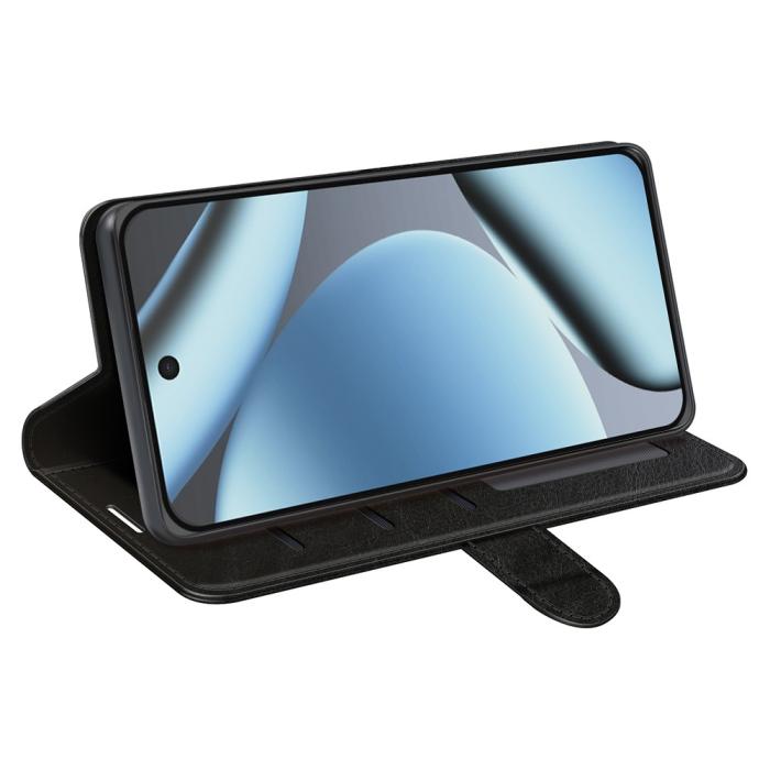 Bild 3, Google Pixel 11/10 Fodral Crazy Horse Läder Svart