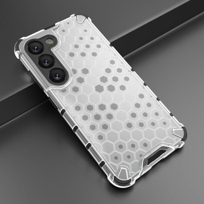 Bild 5, Samsung Galaxy S23 Skal Shockproof Honeycomb Textur Grå