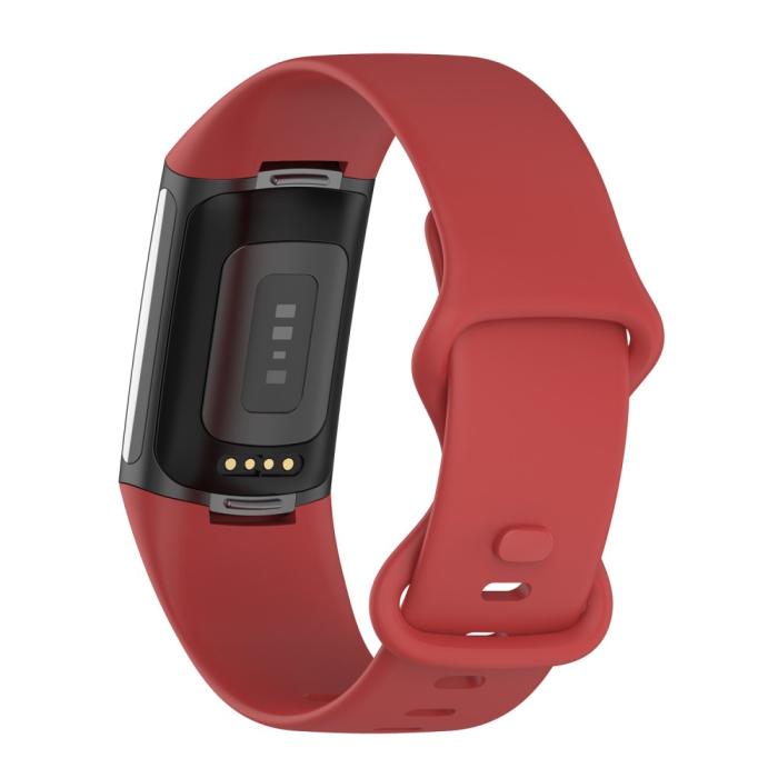 Bild 1, Fitbit Charge 6 / 5 Armband TPU (S) Röd