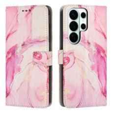 Samsung Galaxy S26 Ultra Fodral L&auml;der Marmor Ros&eacute;guld