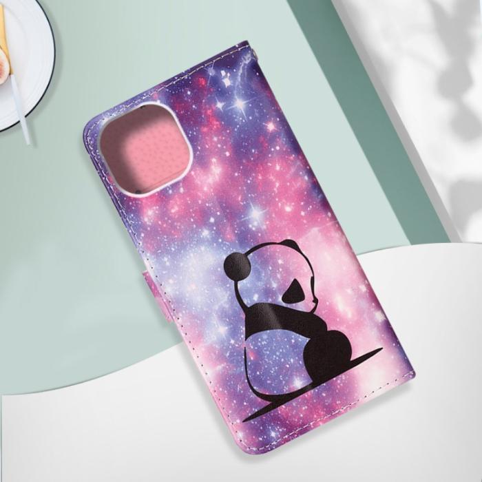 Bild 6, iPhone 14 Fodral Med Tryck Galaxy Panda