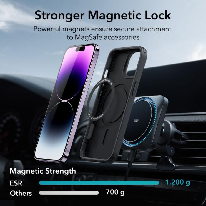 Bild 3, ESR iPhone 14 Pro Max Skal CH MagSafe HaloLock Svart