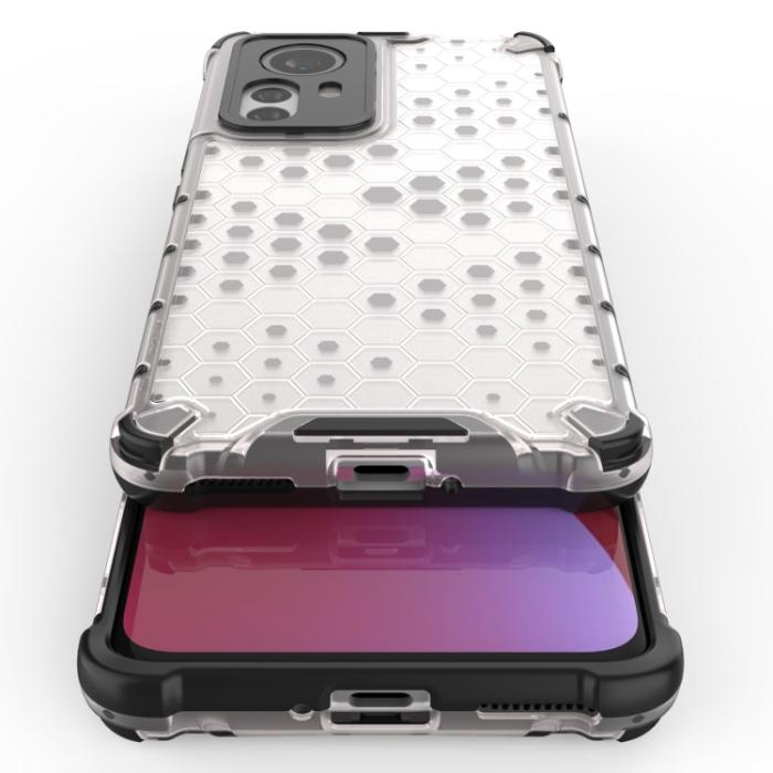 Bild 5, Xiaomi 12 Pro Skal Hybrid Honeycomb Vit