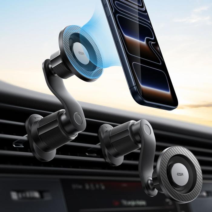 Bild 2, ESR Magnetisk MagSafe Mobilhållare För Ventil OmniLock Svart
