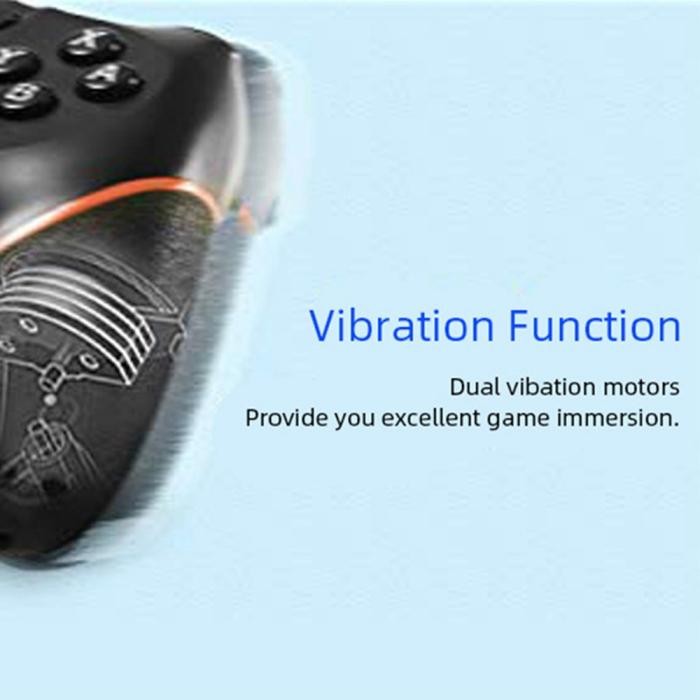 Bild 5, DATA FROG Trådlös Handkontroll För Nintendo Switch/PC Svart/Röd/Blå