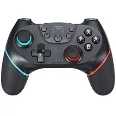 DATA FROG Tr&aring;dl&ouml;s Handkontroll F&ouml;r Nintendo Switch/PC Svart/R&ouml;d/Bl&aring;