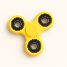Fidget Spinner Ultra Spin Trio - Gul