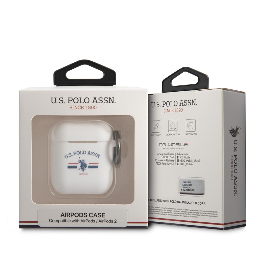 U.S. Polo Horses Flag AirPods Fodral Vit