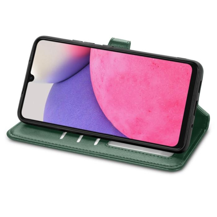 Bild 4, Samsung Galaxy A33 5G Fodral Solid Läder Grön