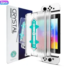 Nintendo Switch OLED 2-PACK Skärmskydd Heltäckande Härdat Glas