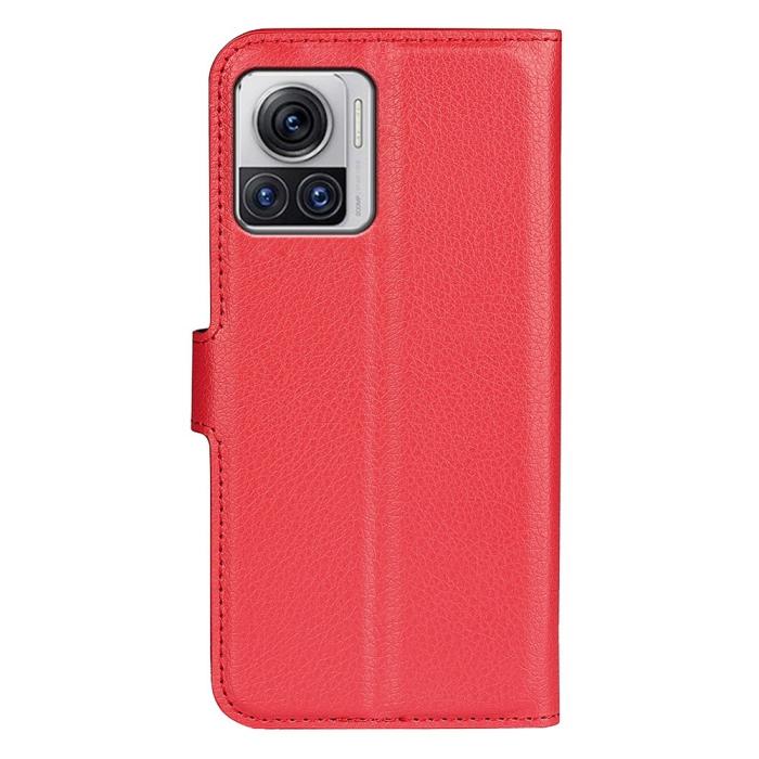 Bild 5, Motorola Edge 30 Ultra 5G Fodral Litchi Läder Röd