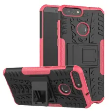 Huawei P Smart - Ultimata st&ouml;tt&aring;liga skalet med st&ouml;d - Rosa