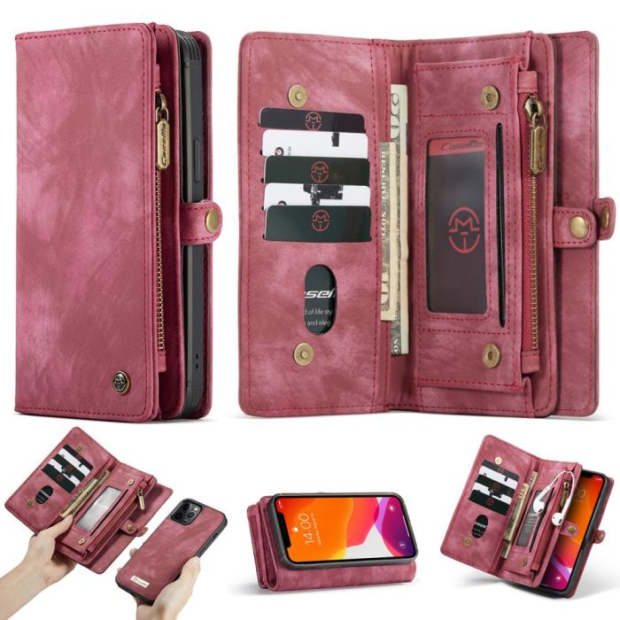 Bild 1, iPhone 12 Pro Max - CASEME 2-i-1 Magnet Skal/Fodral - Röd