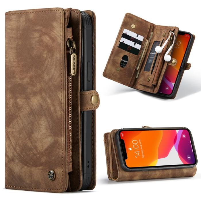 Bild 5, iPhone 12 Pro Max - CASEME 2-i-1 Magnet Skal/Fodral - Brun