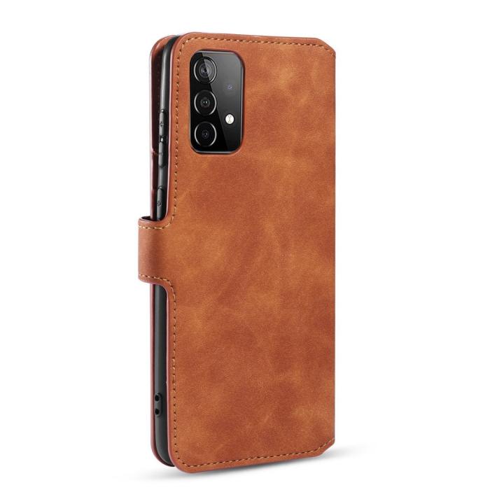 Bild 3, Samsung Galaxy A52 / A52s - DG.MING Retro Läder Fodral - Brun