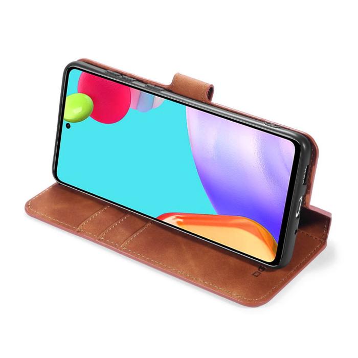 Bild 5, Samsung Galaxy A52 / A52s - DG.MING Retro Läder Fodral - Brun