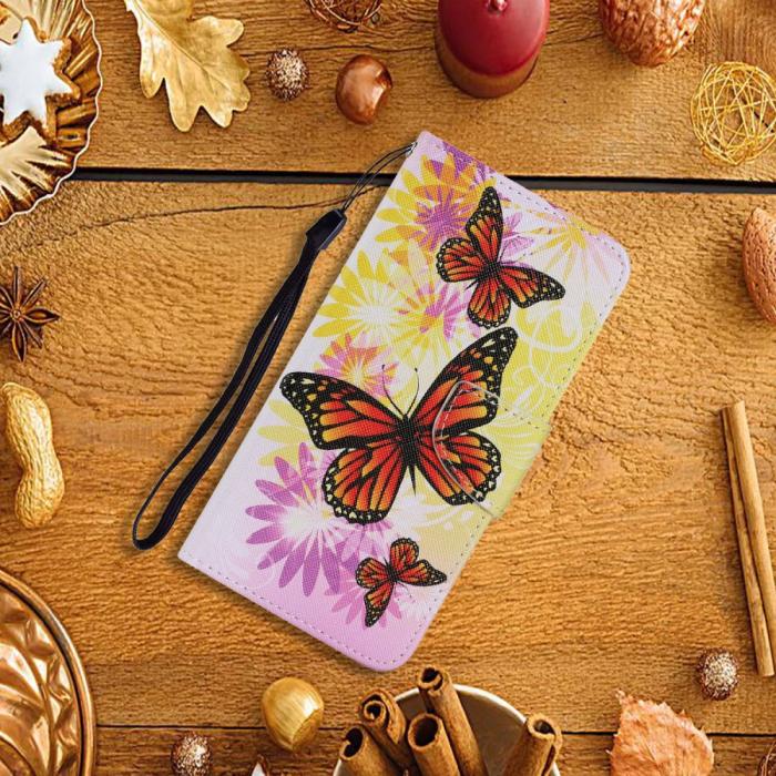 Bild 5, Samsung Galaxy A52 / A52s - Fodral Med Tryck - Fjärilar/Blommor