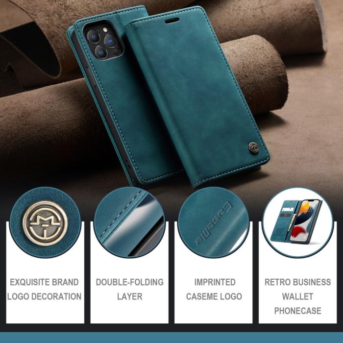 Bild 2, iPhone 13 Pro Max - CASEME Retro Fodral - Grön